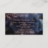 *~*マジックピンクティール（緑がかった色）スカイウィローツリーブランチ 名刺 (裏面)