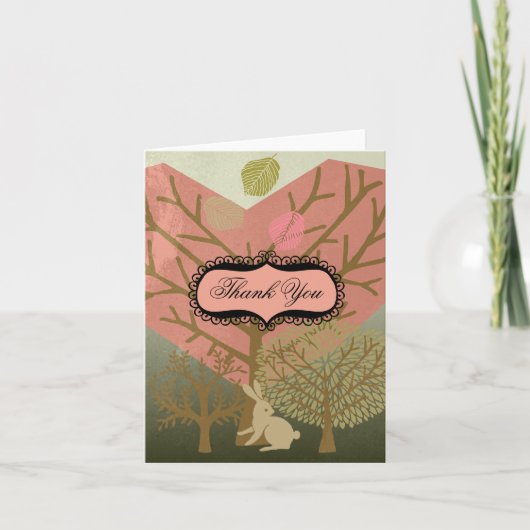 マジックフォレストのうさぎ 感謝のカード サンキューカード (正面)