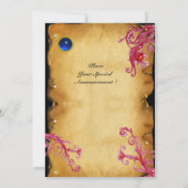 マジックベリーのイニシャルマーク、青 招待状 (裏面)