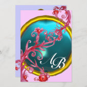 マジックベリー4、モノグラム 赤瑪瑙 招待状 (正面/裏面)