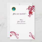 マジックベリー4, モノグラム ブルーアクアマリン 招待状 (裏面)