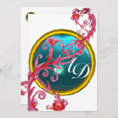 マジックベリー4, モノグラム ブルーアクアマリン 招待状 (正面/裏面)