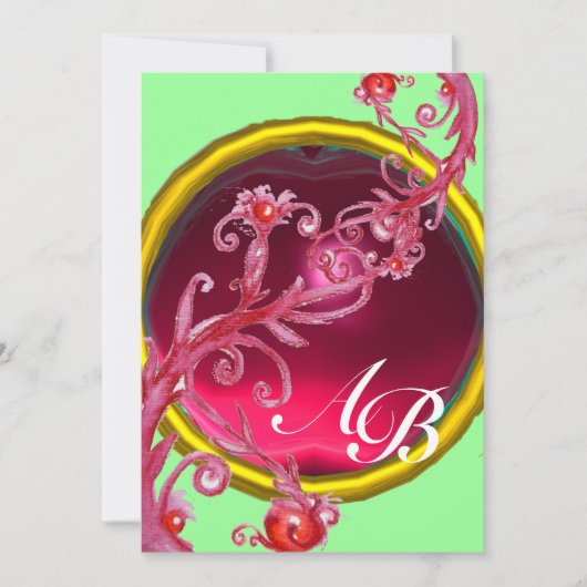 マジックベリー4, モノグラム 赤 ルビー 招待状 (正面)