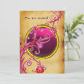 マジックベリー パーチメントジェム ルビー レッド 招待状 (スタンド正面)