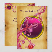 マジックベリー パーチメントジェム ルビー レッド 招待状 (正面/裏面)