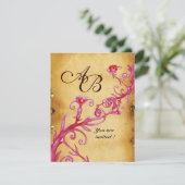 マジックベリー モノグラム ワックスシール パーチメント 招待状 (スタンド正面)