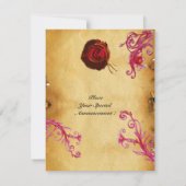 マジックベリー モノグラム ワックスシール パーチメント 招待状 (裏面)