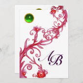 マジックベリー, モノグラム 白 緑 赤 紫 招待状 (正面/裏面)