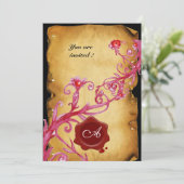 マジックベリー モノグラム, 赤いワックスシール 紫の渦巻き 招待状 (スタンド正面)