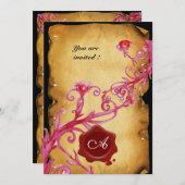 マジックベリー モノグラム, 赤いワックスシール 紫の渦巻き 招待状 (正面/裏面)