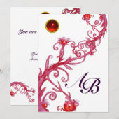 マジックベリー, モノグラム 赤 ルビー 招待状 (正面/裏面)