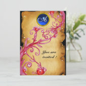 マジックベリー モノグラム 青 招待状 (スタンド正面)