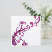 マジックベリー、紫と白のメタリックゴールド 招待状 (スタンド正面)