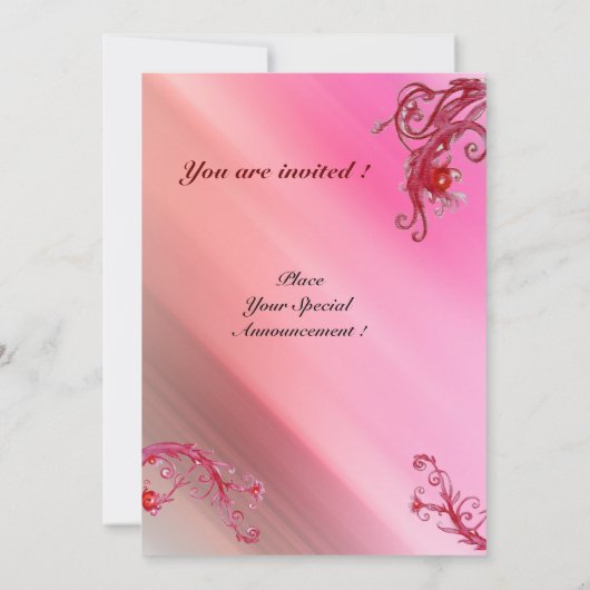 マジックベリー 赤と白のシルク 招待状 (裏面)