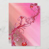 マジックベリー 赤と白のシルク 招待状 (正面/裏面)