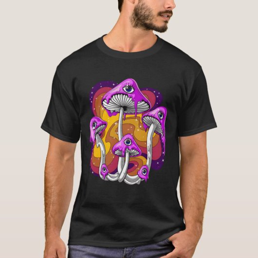 マジックマッシュルームフードガール Tシャツ (正面)