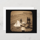 マジックランプスライド フランス・ディエップの海辺 ポストカード (正面/裏面)