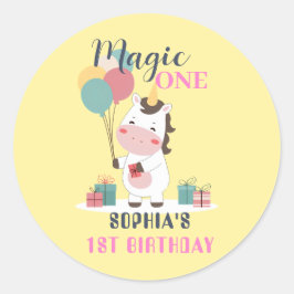 マジックワン ユニコーン 1歳の誕生日 ラウンドシール