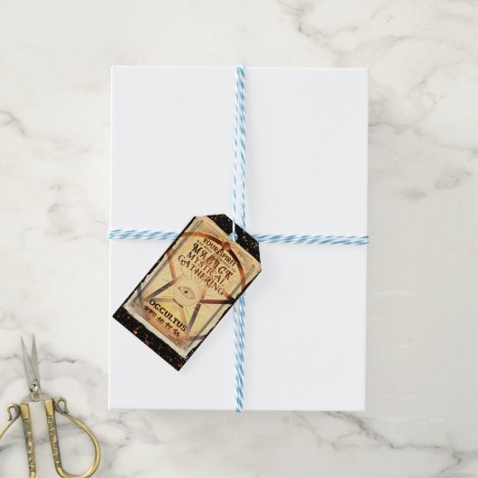 マジック神秘的な集まり占い占い師の目のパーティー ギフトタグ (より糸付き)