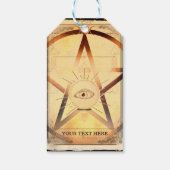 マジック神秘的な集まり占い占い師の目のパーティー ギフトタグ (裏面)