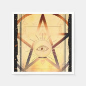 マジック神秘的な集まり占い占い師の目のパーティー スタンダードカクテルナプキン (正面)