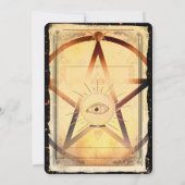 マジック神秘的な集まり占い占い師の目のパーティー 招待状 (裏面)