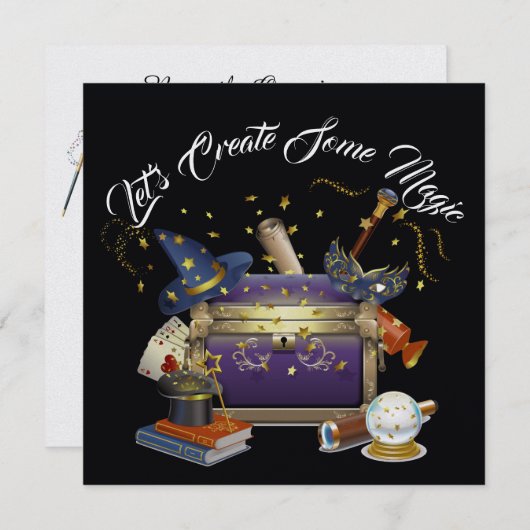 マジック３　招待状を作成する 招待状 (正面/裏面)