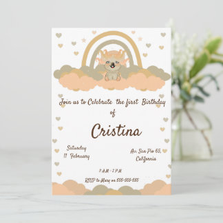 マジック クラウド レインボー コアラ パーティー 招待状