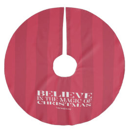 マジック・クリスマス・レッドストライプを信じて ブラッシュドポリエステルツリースカート