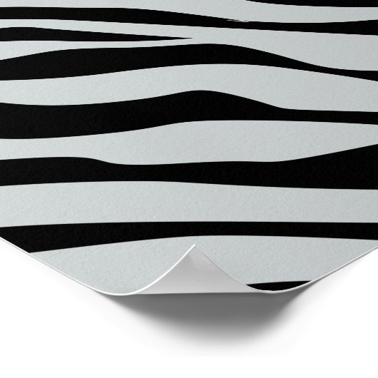 マジック ゼブラ ストライプ カスタマイズしてグレー カラーにクリック ポスター (角)