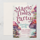 マジック・タイムズ・パーティー　キザなキノコ　ファンタジー 招待状 (正面/裏面)