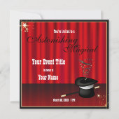 マジック・マジシャン・イベント・カスタム招待状 招待状 (正面)