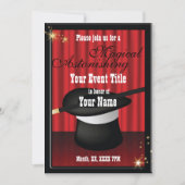 マジック・マジシャン・パーティ・イベント・カスタム招待状 招待状 (正面)