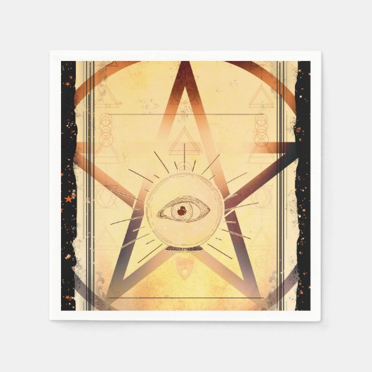 マジック ミスティカル ギャザリング フォーチュンテラー アイ パーティ スタンダードカクテルナプキン (正面)