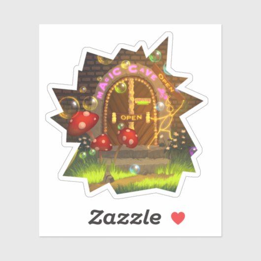 マジック ワールド オープン ファンタジー ステッカー カスタムカット シール (シート)