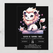 マジッモダンクライオン誕生日 招待状 (正面/裏面)