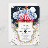 マジッ鮮やかクサーカス誕生日 招待状 (正面/裏面)