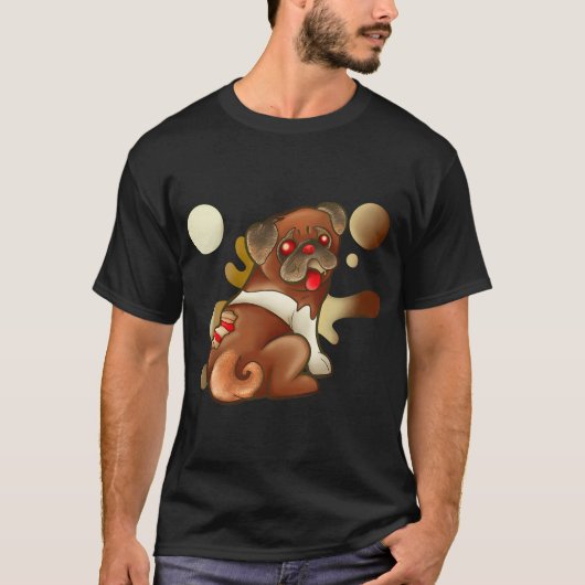 マジパンのパグのケーキ Tシャツ (正面)