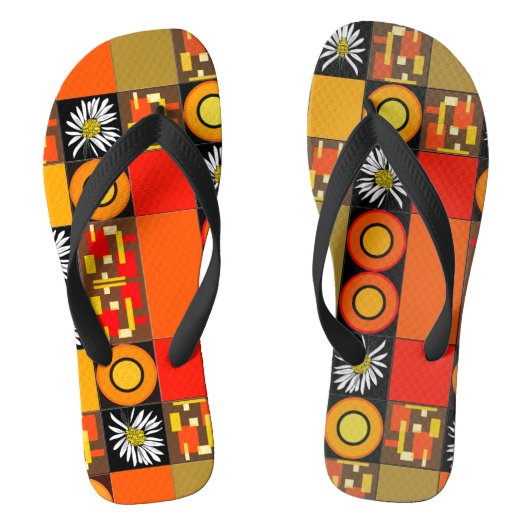 マジプードルパッチワークキルト1 ビーチサンダル (フットベッド)