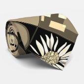 マジプードルパッチワークキルト2セピア ネクタイ (ロール)