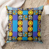 マジプードルパッチワークキルト3青 クッション (ブランケット)