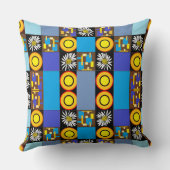 マジプードルパッチワークキルト3青 クッション (裏面)