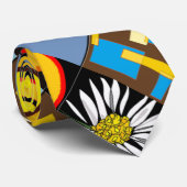 マジプードルパッチワークキルト3青 ネクタイ (ロール)