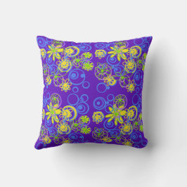 マジプードルフローラバブルパープルブルーレモンライム クッション
