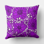 マジプードルラブフラワーパープルホワイト クッション (裏面)