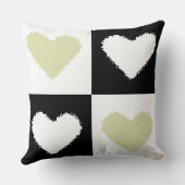 マジプードレスハートアブストラクションパステルオリーブグリーン クッション (裏面)