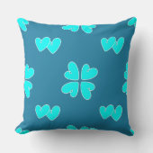 マジポオルズブルーハートオンブルー クッション (正面)