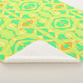 マジポドレスヌロアートグリーンイエローオレンジ シェルパブランケット (3/4)