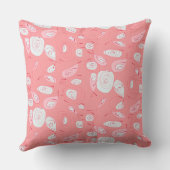 マジポドレスフィッシュバラ赤面ピンクホワイト クッション (裏面)