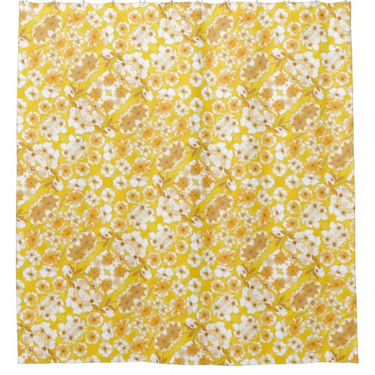 マジポドレスボタニカルガーデン – バタースコッチイエロー シャワーカーテン (正面)